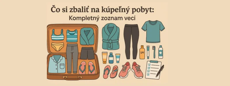 čo si zbaliť na kúpeľný pobyt - ilustrácia